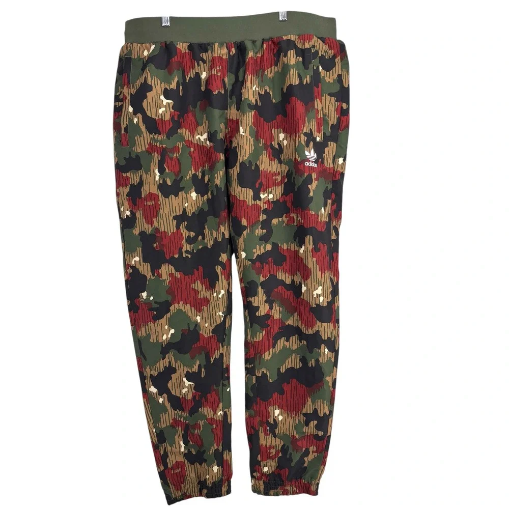 Adidas x Pharrell Williams Men XXL Camo Hu Hiking Windpants Zip Pockets‎ Lined